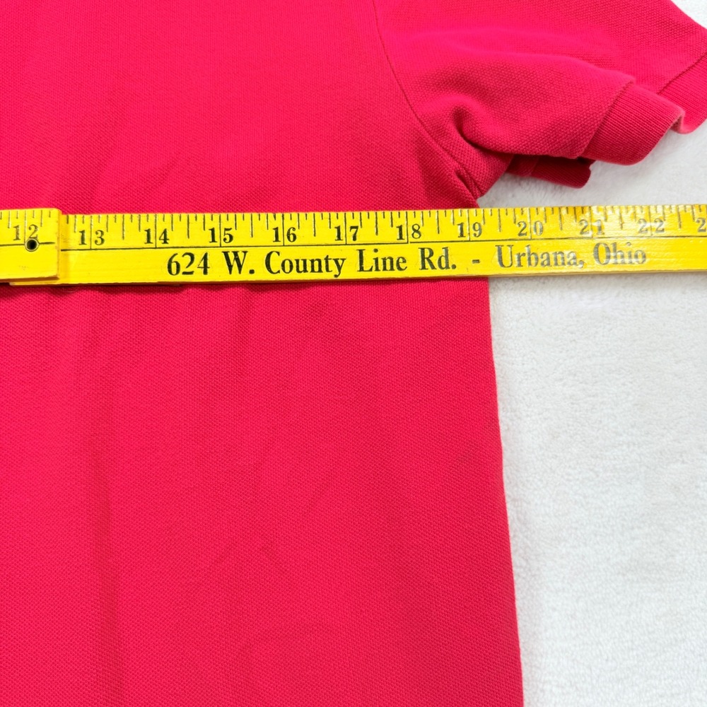 Express Pique Polo Shirt Mens Medium Red Short‎ Sleeve Lion Logo Cotton 55285 - Picture 7 of 7
